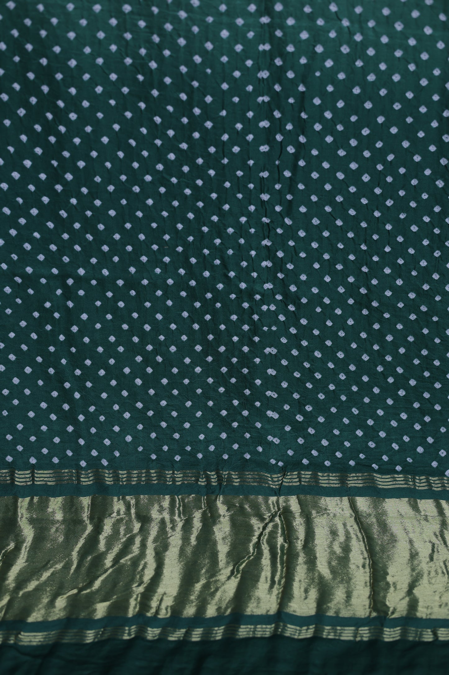 Ombre Green - Pure Gaji Silk Bandhni Saree