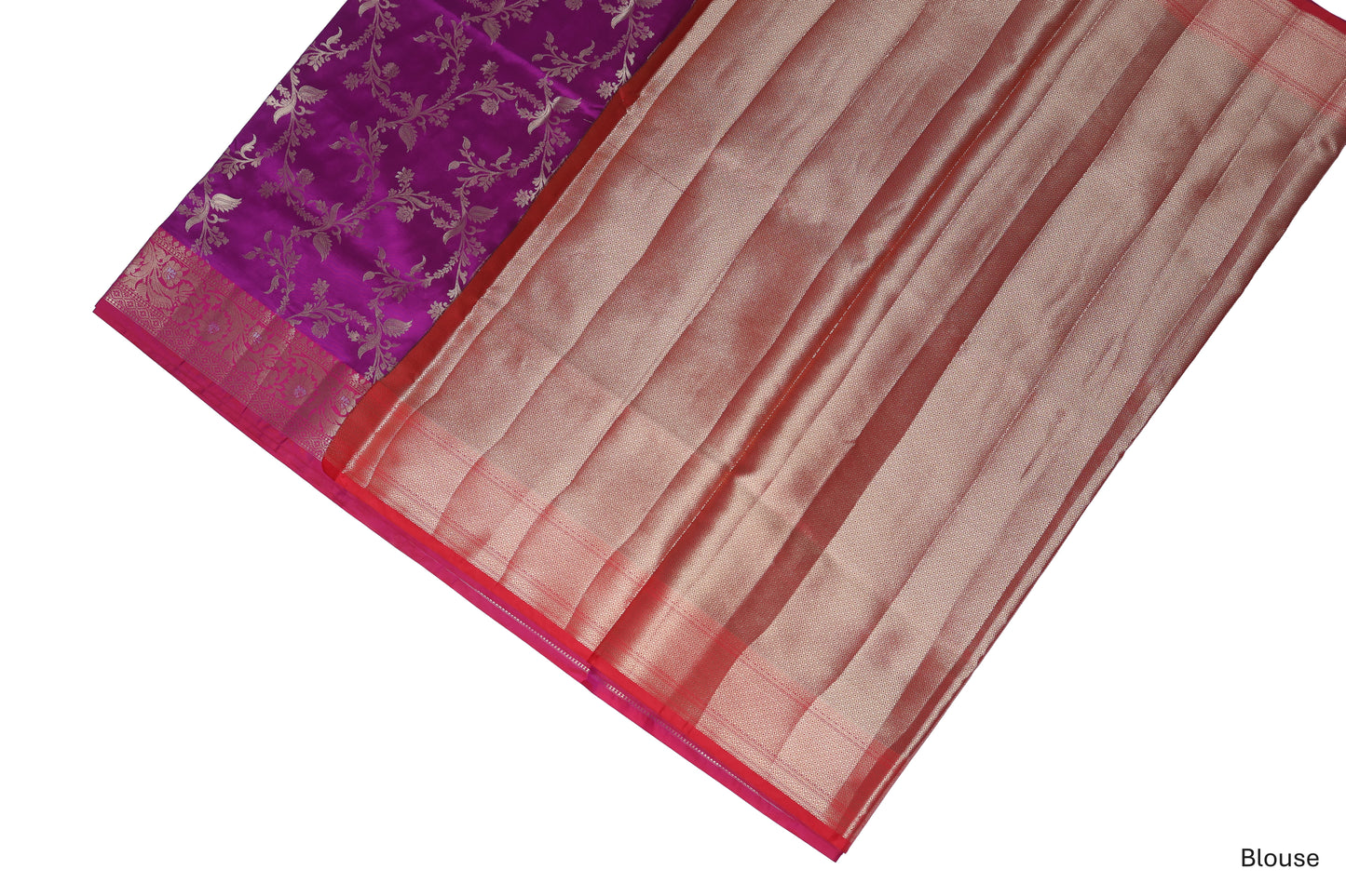 Purple zari jaal Katan Silk Saree