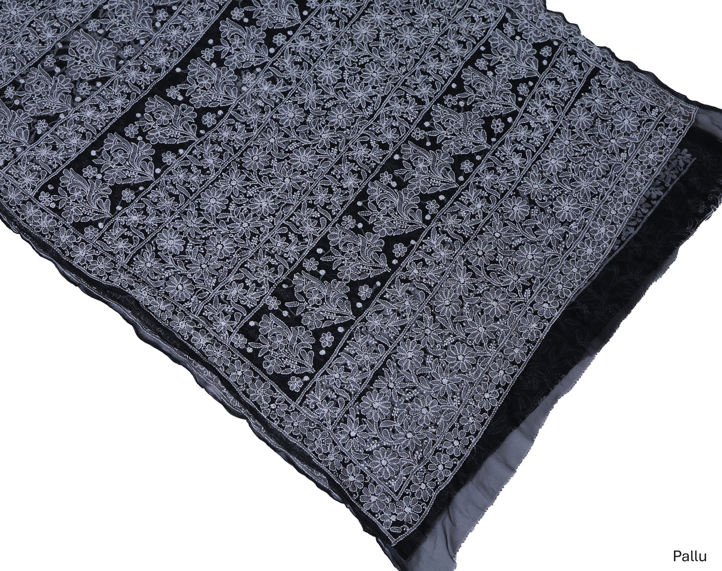 Pure Georgette Chikankari Saree