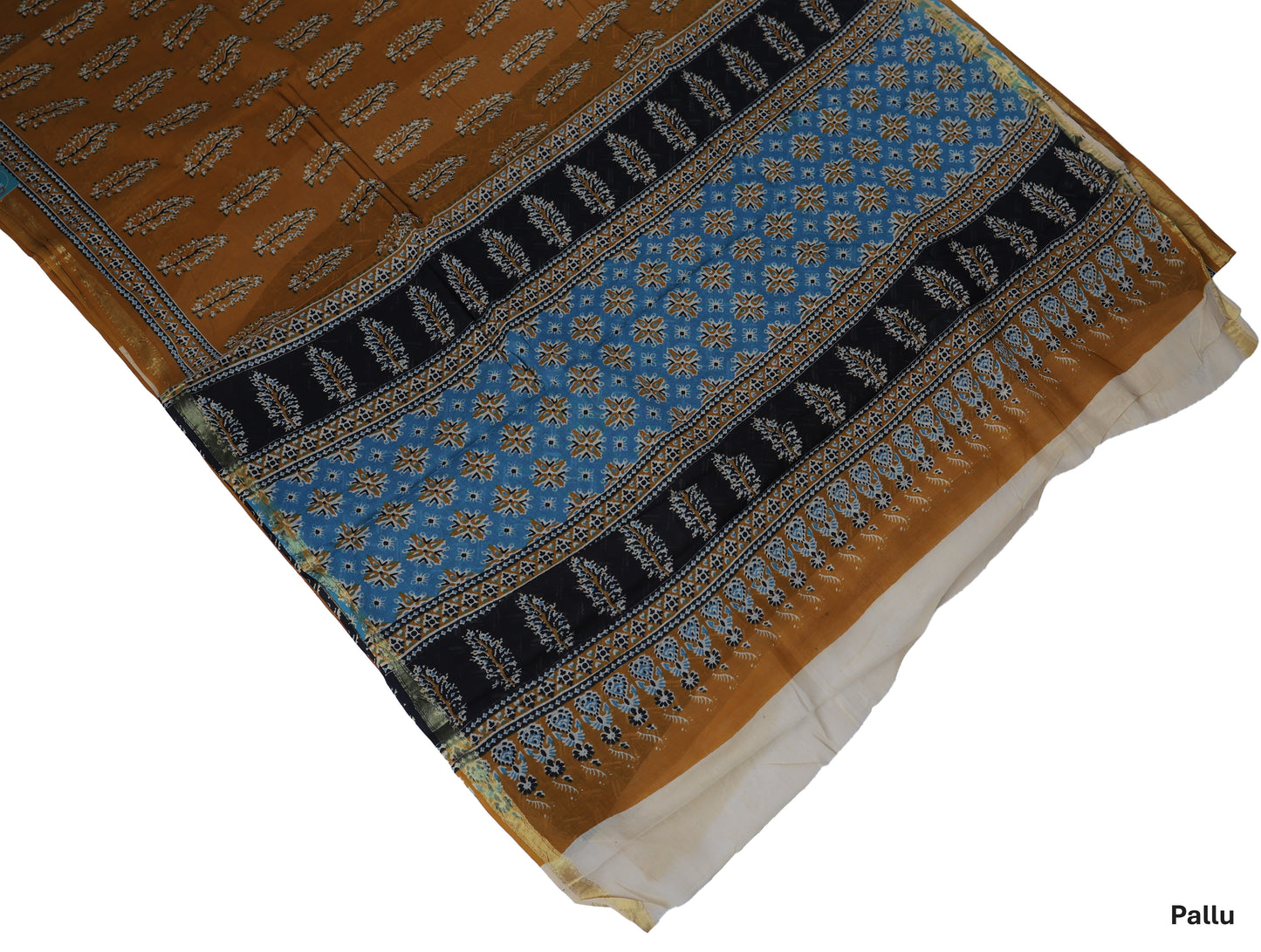Chanderi Cotton Saree - Mustard Yellow