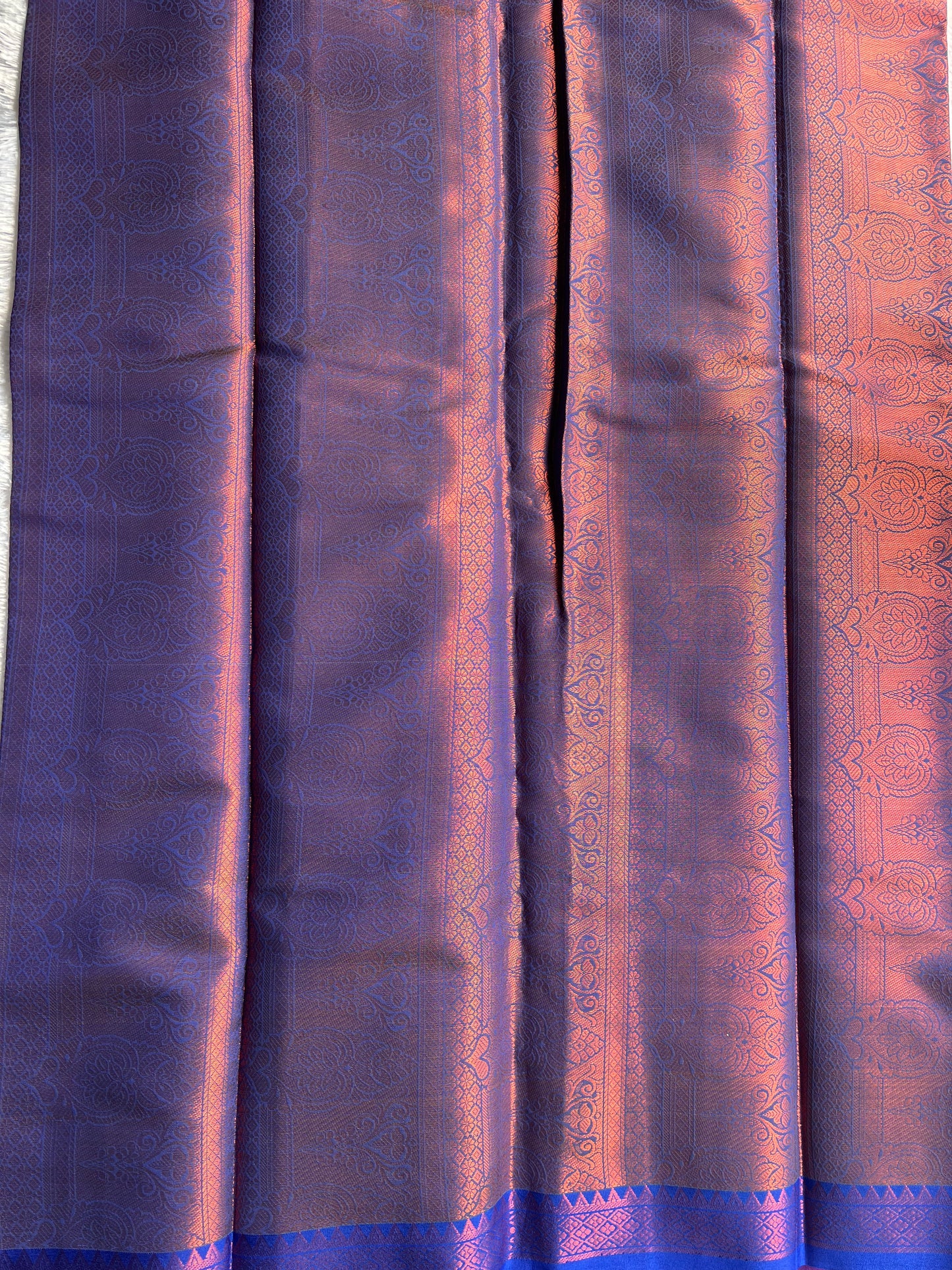 Surkh Sitara Semi Katan Silk Saree