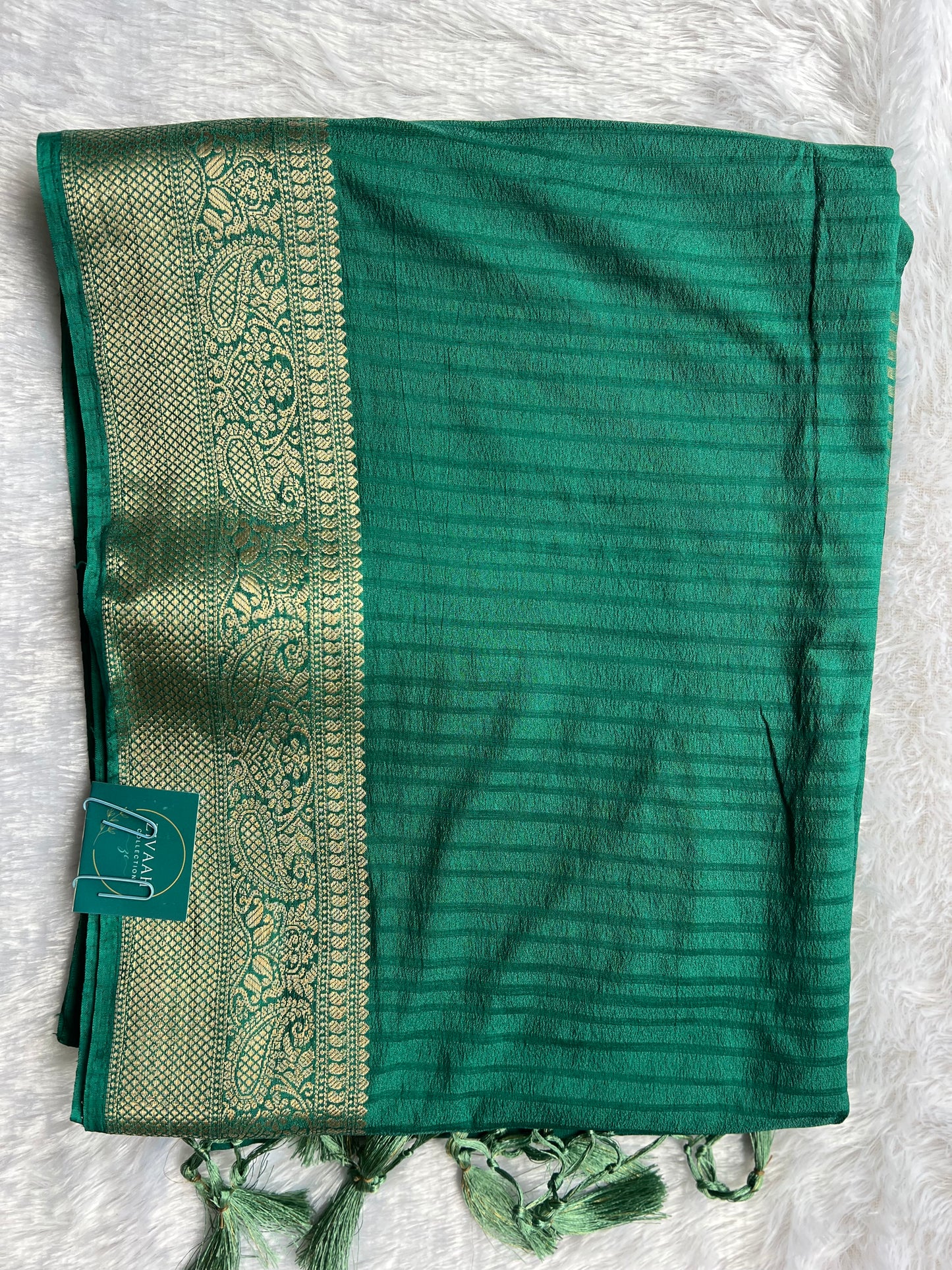 Hariyali Semi Crepe Silk Saree