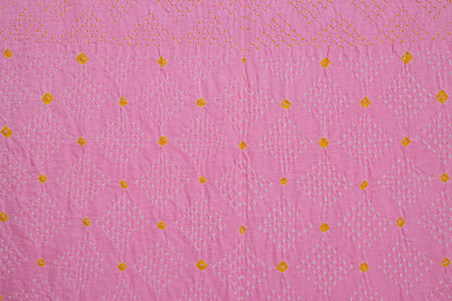 Pastel Pink - Pure Gaji Silk Bandhni Saree