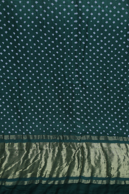 Ombre Green - Pure Gaji Silk Bandhni Saree