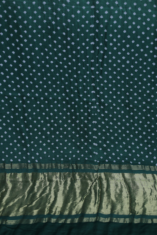 Ombre Green - Pure Gaji Silk Bandhni Saree