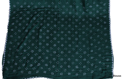 Ombre Green - Pure Gaji Silk Bandhni Saree