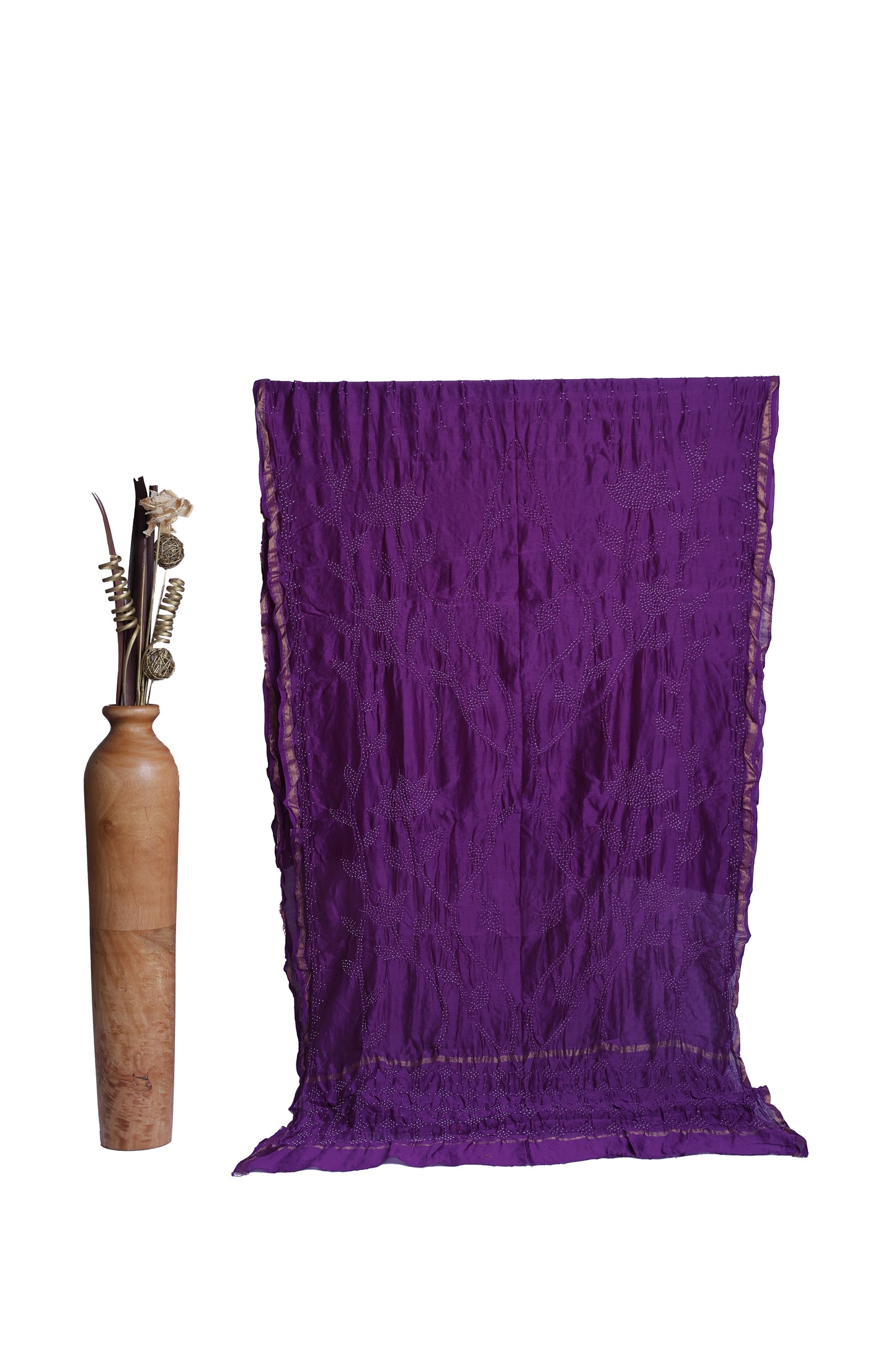 Chanderi Silk Bandhni Saree