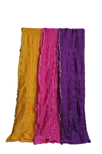 Chanderi Silk Bandhni Saree