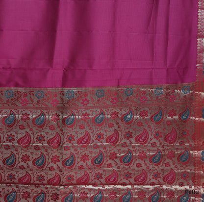 Gulaabi Katan Silk Saree