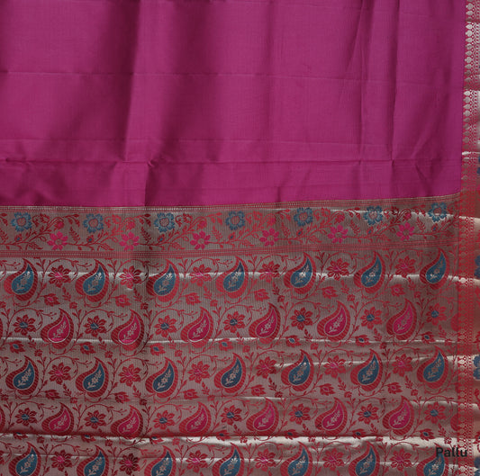 Gulaabi Katan Silk Saree