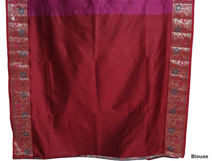 Gulaabi Katan Silk Saree