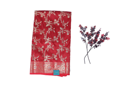 Laal Jaal Katan Silk Saree