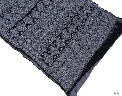 Pure Georgette Chikankari Saree