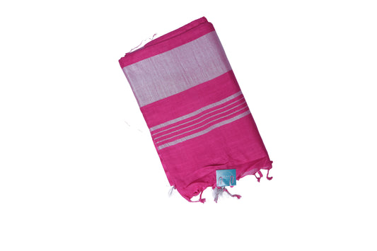 Plain Linen Saree