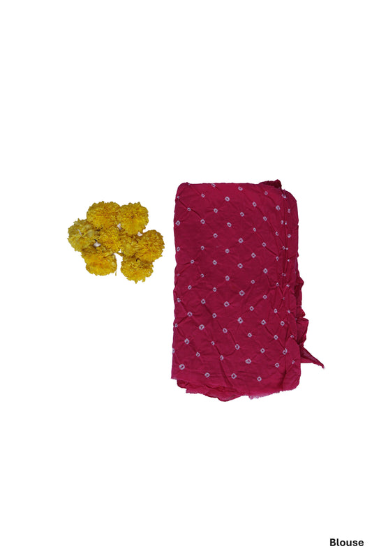 Cotton Bandhni Saree