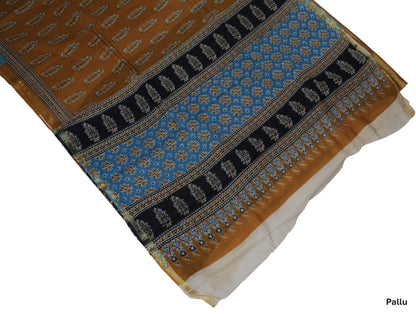 Chanderi Cotton Saree - Mustard Yellow