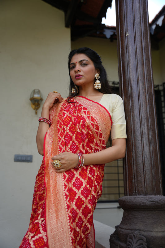 Rajsi Banshan - Banarasi Bandhni Saree