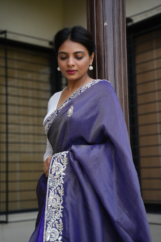 Noorjahaan - A royal purple dream lit with zari’s glow.