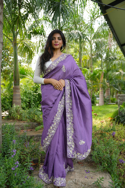 Zari-E-Zehra – Purple Glory in Handcrafted Zardosi