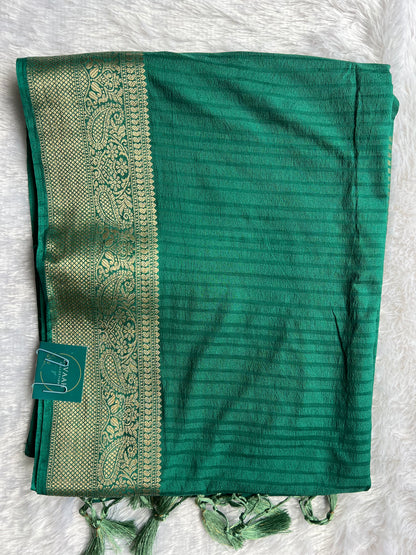 Hariyali Semi Crepe Silk Saree
