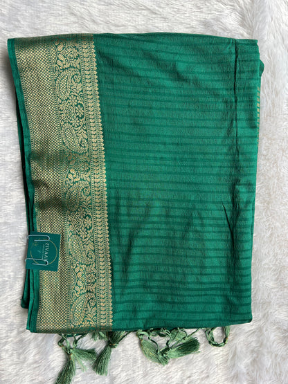 Hariyali Semi Crepe Silk Saree