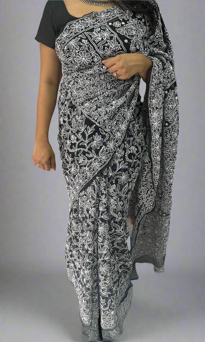 Pure Georgette Chikankari Saree